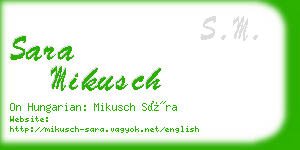 sara mikusch business card